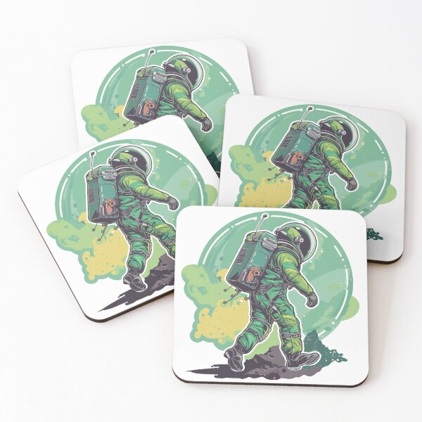 Item preview, Lunar Explorer in Green on Alien Terrain designed and sold by Mark  Brown.