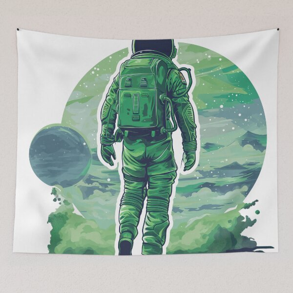 Item preview, Solitary Spacefarer Gazing at Distant Worlds designed and sold by Mark  Brown.
