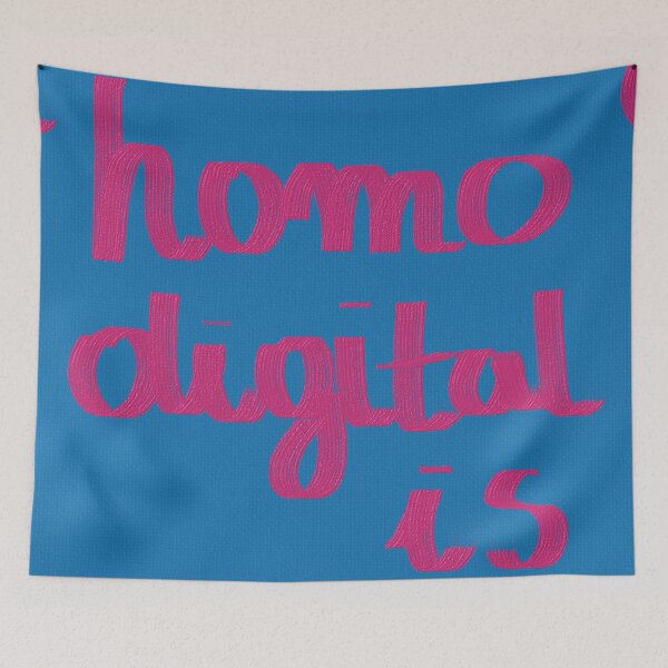 Item preview, HOMO DIGITALIS word art print designed and sold by nataliavandalia.
