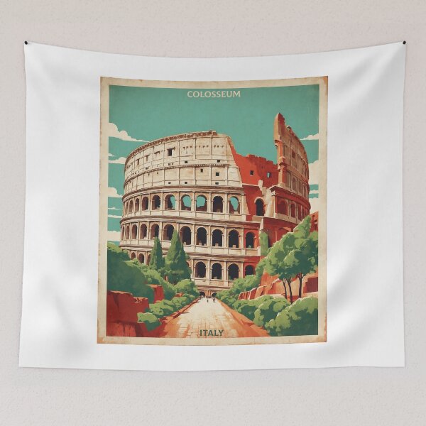 Item preview, Colosseum Italy Vintage Poster Tourism  designed and sold by TravelersGems.