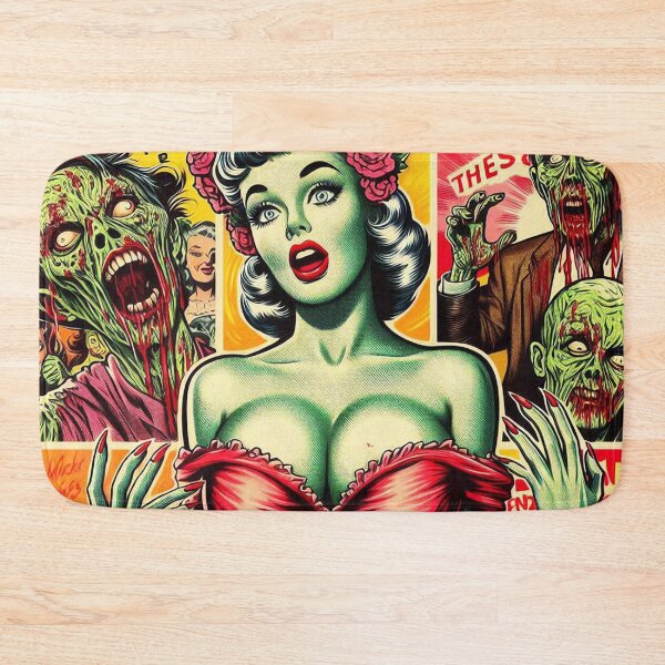 Item preview, Vintage Zombie Horror Girl designed and sold by PulpVintage.