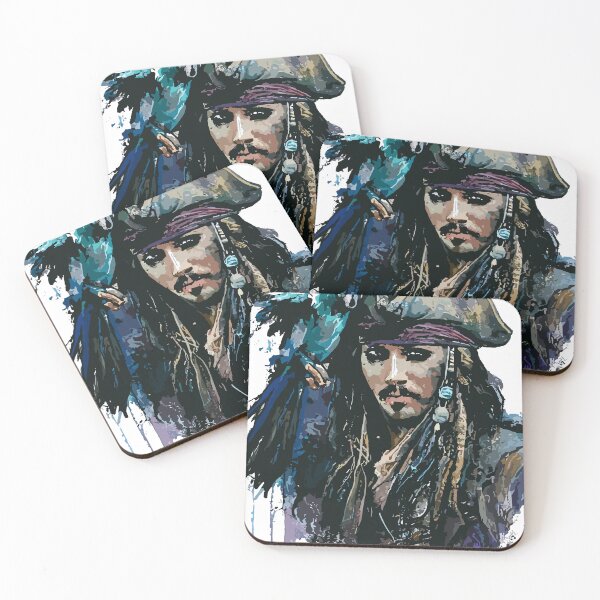 Item preview, Pirate with Parrot in Old Classic Costume with Furious Face in Ink Painting Style designed and sold by diegomenjivar92.