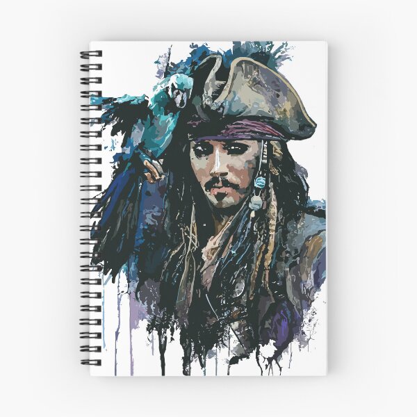 Item preview, Pirate with Parrot in Old Classic Costume with Furious Face in Ink Painting Style designed and sold by diegomenjivar92.