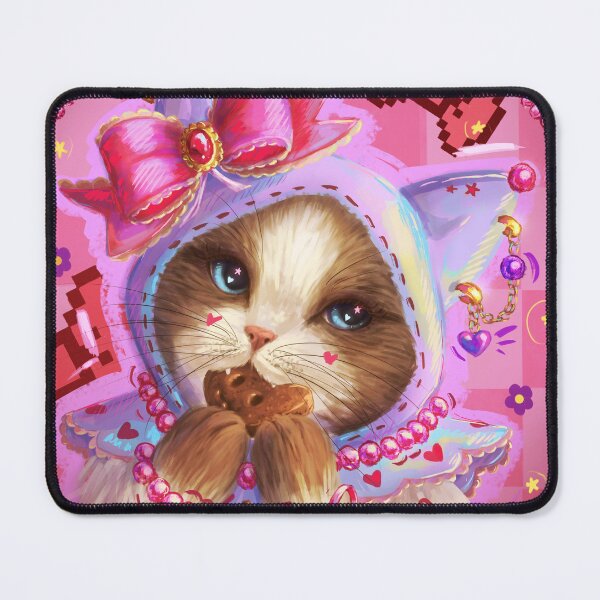 Item preview, Cute cat in a white hat with a pink bow! designed and sold by KaryTaffy.