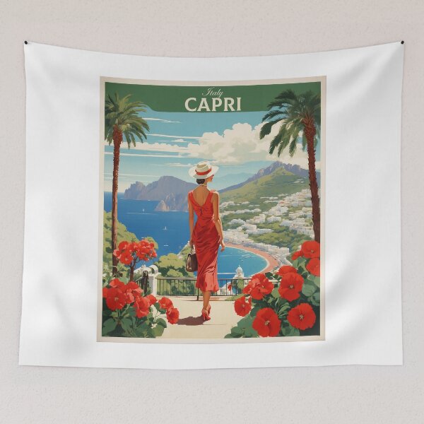 Item preview, Capri Italy Vintage Poster Tourism  designed and sold by TravelersGems.