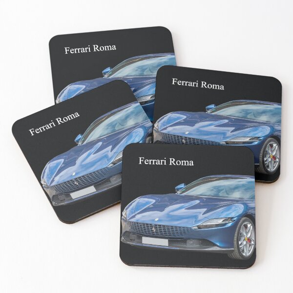 Item preview, Front view of Ferrari Roma Italian sports car on black background designed and sold by Kevin Hellon.