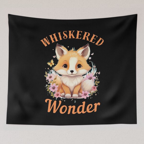 Item preview, Whiskered Wonder. fox portrait designed and sold by FoxVibes.