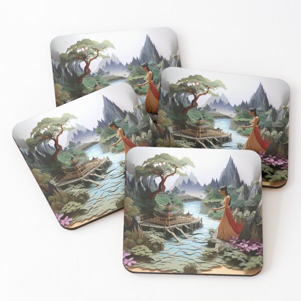 Item preview, Ancient Thai Garden In Paper Art designed and sold by NDMDesignStudio.