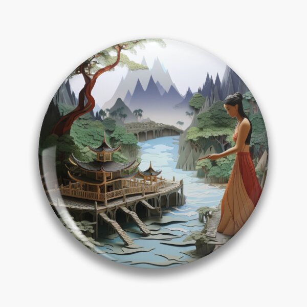 Item preview, Ancient Thai Garden In Paper Art designed and sold by NDMDesignStudio.