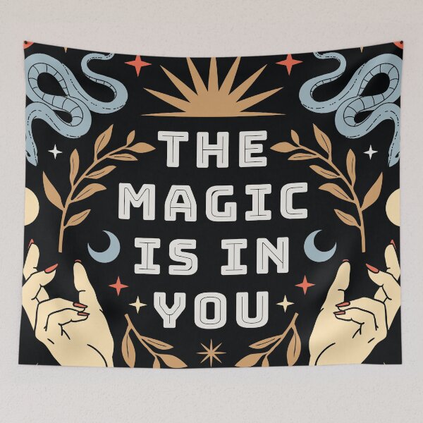Item preview, Cali Boho Mystical, Inspirational Quote Art-The Magic Is In You designed and sold by BossyCatHome.