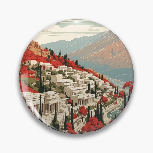 Item preview, Delphi Greece Vintage Poster Tourism  designed and sold by TravelersGems.