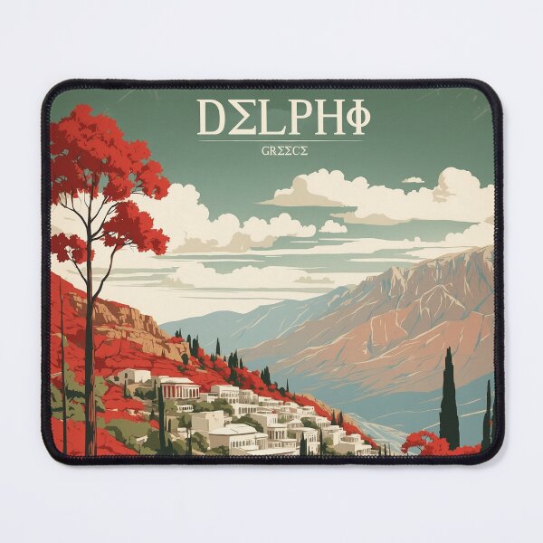 Item preview, Delphi Greece Vintage Poster Tourism  designed and sold by TravelersGems.