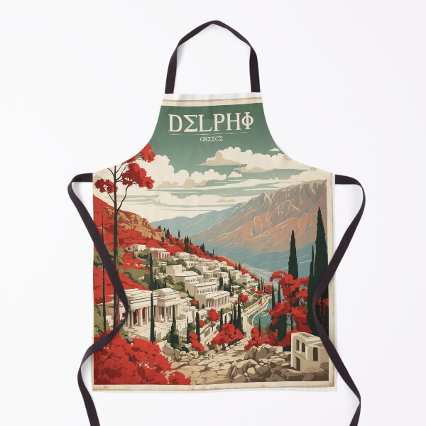 Item preview, Delphi Greece Vintage Poster Tourism  designed and sold by TravelersGems.