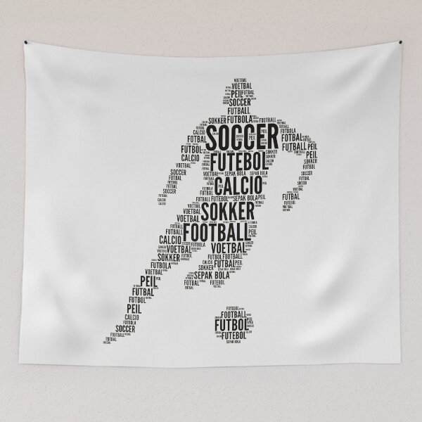 Item preview, Soccer Player Typography designed and sold by goodspy.