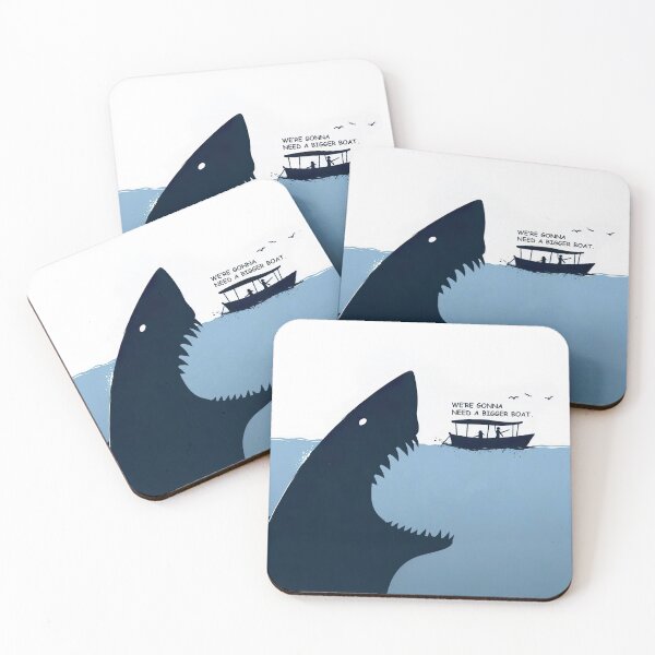 Item preview, Oceanic Thriller - Epic Shark Encounter with Iconic Jaws Quote designed and sold by MnDShirts.