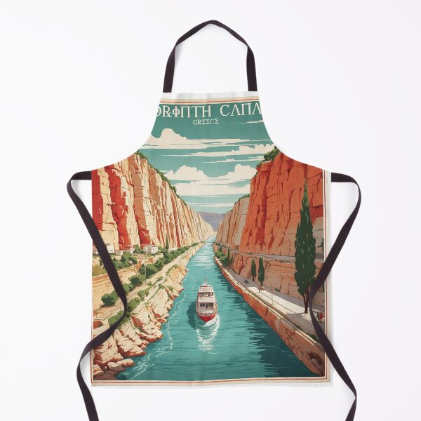 Item preview, Corinth Canal Greece Vintage Poster Tourism designed and sold by TravelersGems.