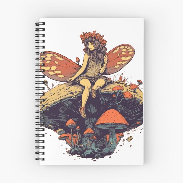 Item preview, Mushroom Fairy | Vintage Art designed and sold by EarthyTones.