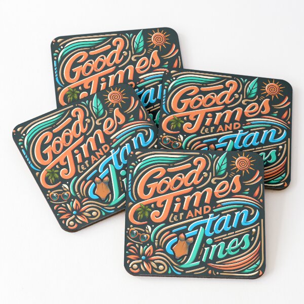 Item preview, Good times and tan lines, typography designed and sold by maxmaj.