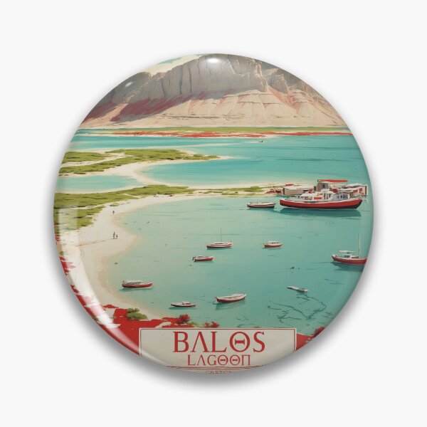 Item preview, Balos Lagoon Greece Vintage Poster Tourism  designed and sold by TravelersGems.