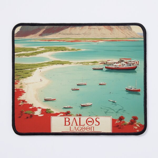 Item preview, Balos Lagoon Greece Vintage Poster Tourism  designed and sold by TravelersGems.