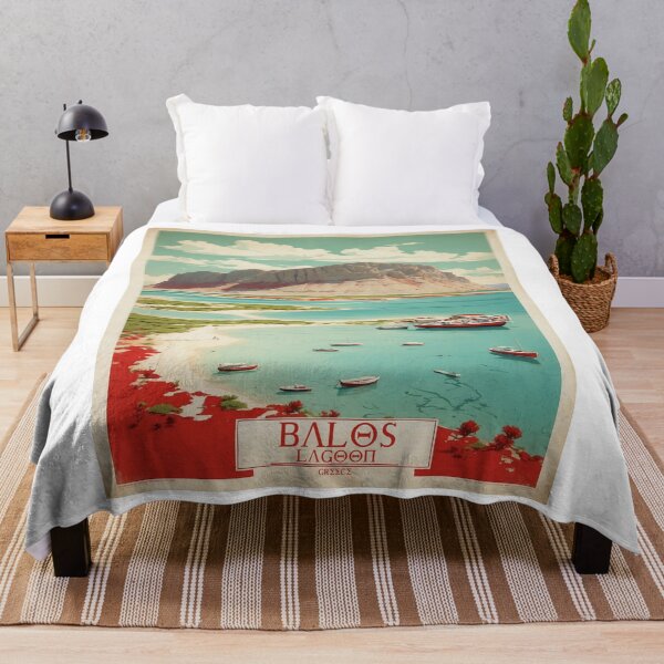 Item preview, Balos Lagoon Greece Vintage Poster Tourism designed and sold by TravelersGems.