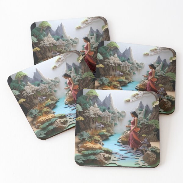 Item preview, Thai Woman In Garden Landscape designed and sold by NDMDesignStudio.