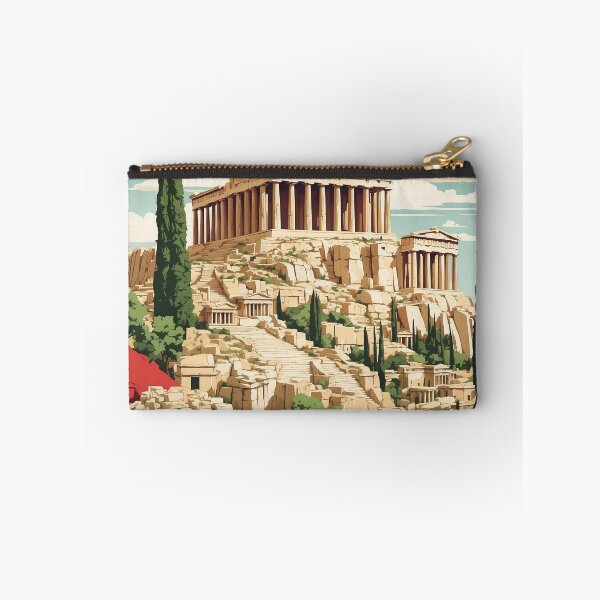 Item preview, Athens Acropolis Greece Vintage Poster Tourism  designed and sold by TravelersGems.