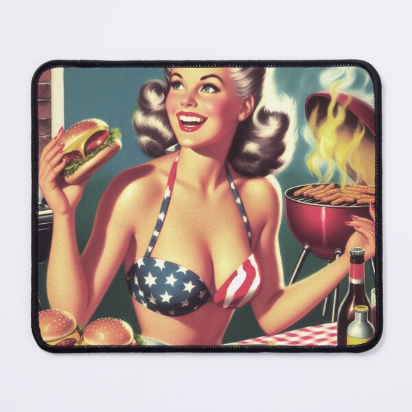 Item preview, Barbecue Pin Up designed and sold by PulpVintage.