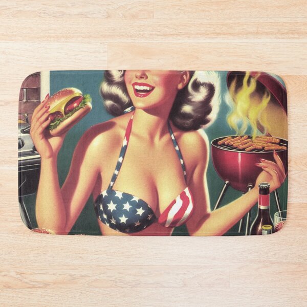 Item preview, Barbecue Pin Up designed and sold by PulpVintage.