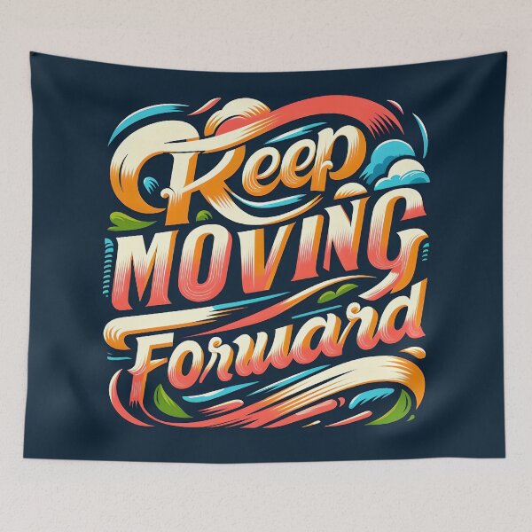 Item preview, Keep moving forward, typography designed and sold by maxmaj.