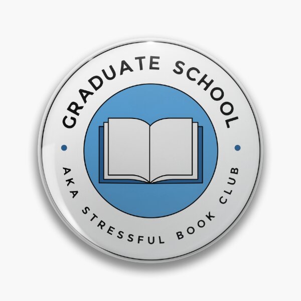 Item preview, Graduate school, aka stressful book club round emblem for academics and grad students designed and sold by StudyPuff.