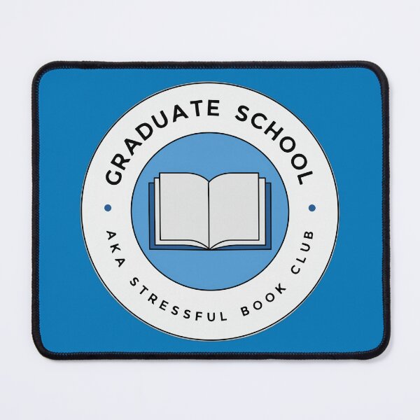 Item preview, Graduate school, aka stressful book club round emblem for academics and grad students designed and sold by StudyPuff.