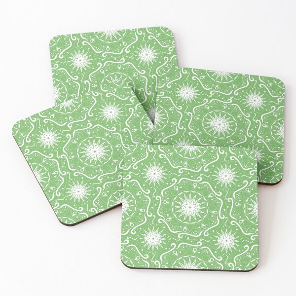 Item preview, White Ribbons and Stars on a Lime Green Background designed and sold by KathyLav.