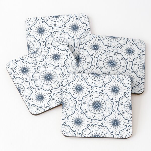 Item preview, Dark Blue Ribbons and Stars on a White Background designed and sold by KathyLav.