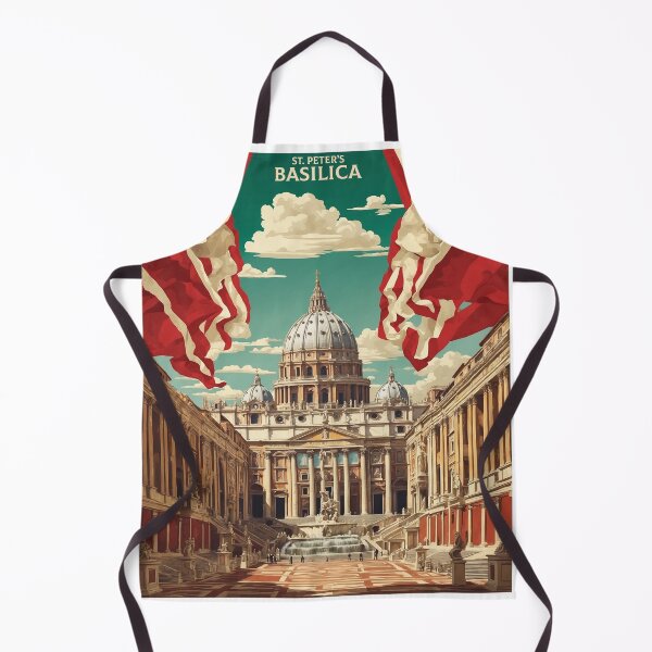 Item preview, St Peters Basilica Italy Vintage Poster Tourism designed and sold by TravelersGems.
