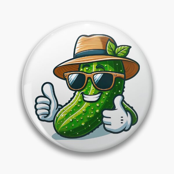 Item preview, Chill Veggie Vibes - Cool as a Cucumber with Sunglasses and Straw Hat designed and sold by MnDShirts.