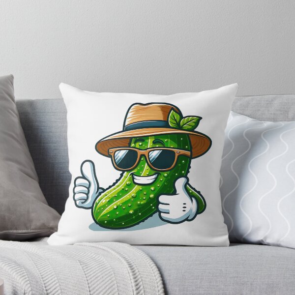Item preview, Chill Veggie Vibes - Cool as a Cucumber with Sunglasses and Straw Hat designed and sold by MnDShirts.