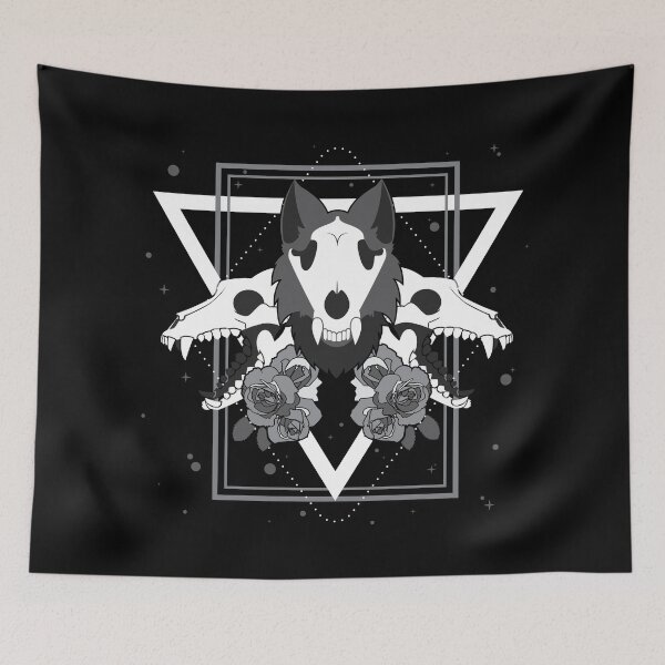 Item preview, Wolf Skull - Black & White designed and sold by AstreaAurea.