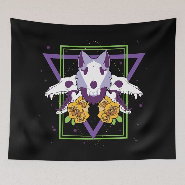 Item preview, Wolf Skull - On Black Background designed and sold by AstreaAurea.