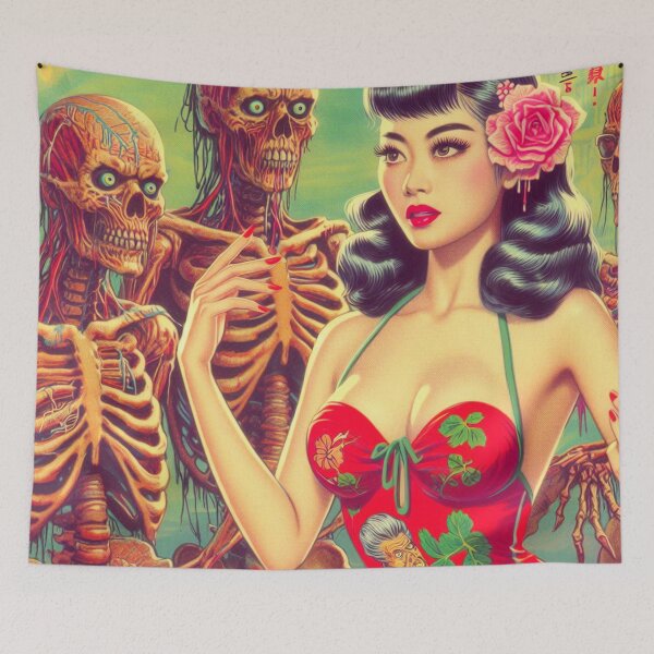 Item preview, Rero Zombies Japanese Girl designed and sold by PulpVintage.