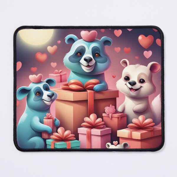 Item preview, Valentine's Day gift series 4 animals and hearts designed and sold by janjacbu.