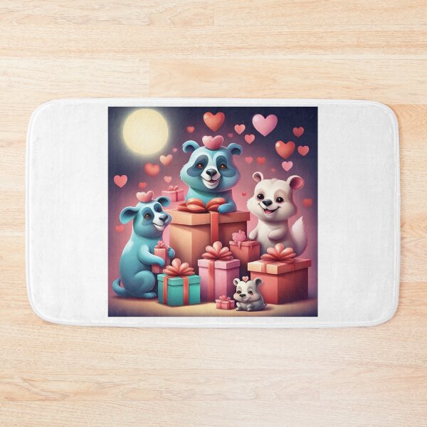 Item preview, Valentine's Day gift series 4 animals and hearts designed and sold by janjacbu.