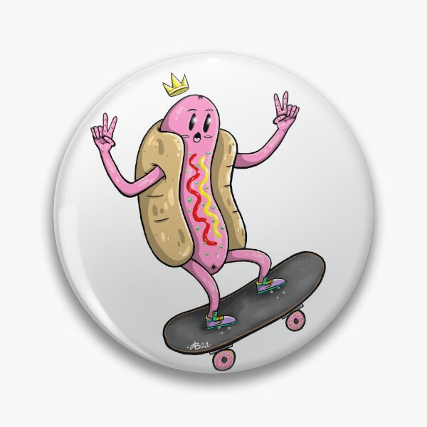 Aperçu de l'œuvre Hot-dog patineur créée et vendue par ToekneeDraws.
