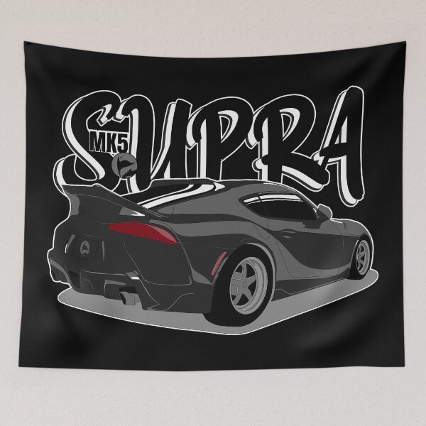 Item preview, Black Mk5 Supra Illustration designed and sold by BlackFoxMedia.