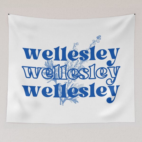 Item preview, Wellesley College Logo Floral designed and sold by wujulike.