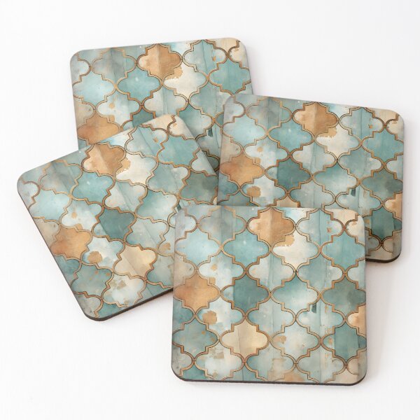 Item preview, Weathered and worn Moroccan tile print designed and sold by dcrc.