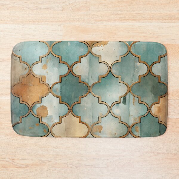 Item preview, Weathered and worn Moroccan tile print designed and sold by dcrc.