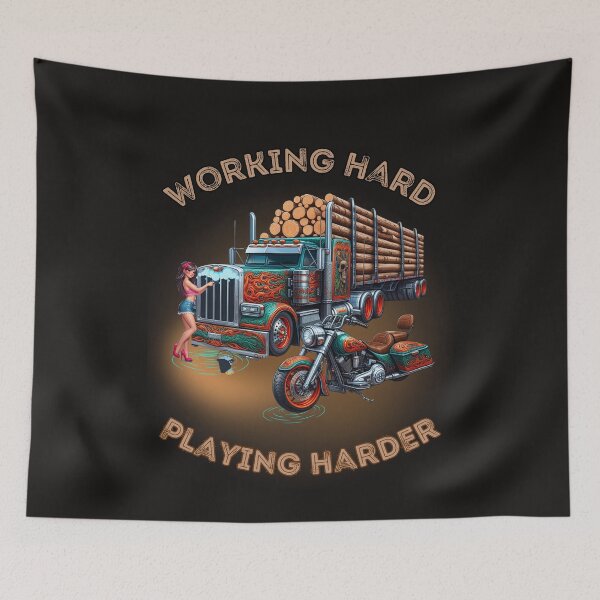 Item preview, Working hard big rig  designed and sold by SeeingBeyond.