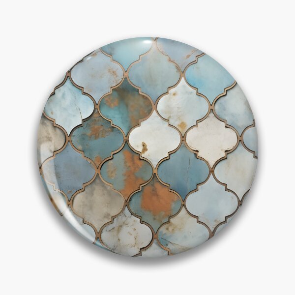 Item preview, weathered and worn moroccan tile print designed and sold by dcrc.