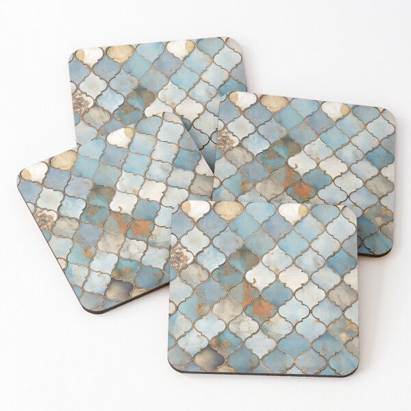 Item preview, weathered and worn moroccan tile print designed and sold by dcrc.